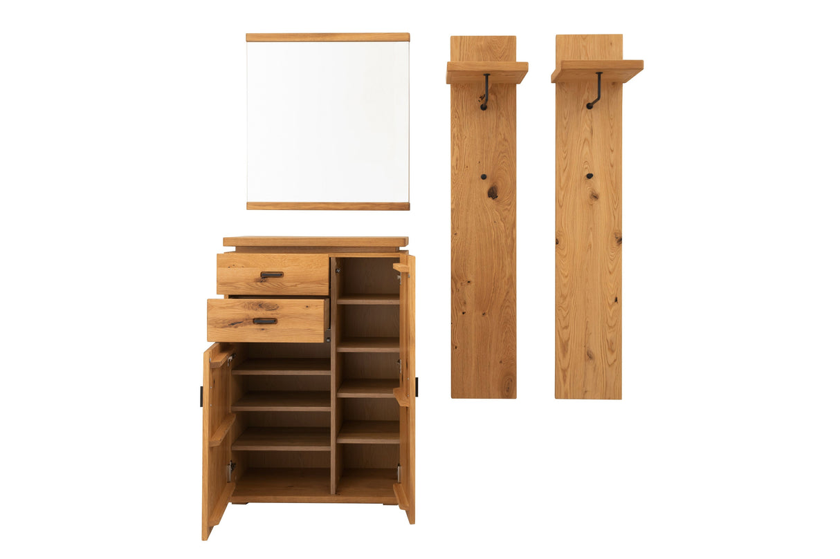 BARCELONA Prime Garderobenkombination 2 Eiche geölt Massiv Prime Möbel