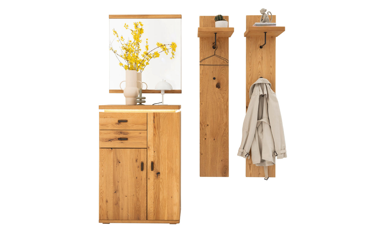 BARCELONA Prime Garderobenkombination 2 Eiche geölt Massiv Prime Möbel