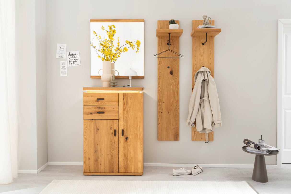 BARCELONA Prime Garderobenkombination 2 Eiche geölt Massiv Prime Möbel