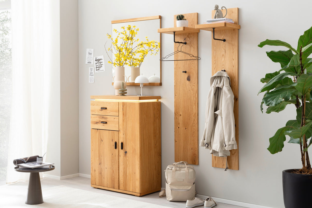 BARCELONA Prime Garderobenkombination 2 Eiche geölt Massiv Prime Möbel