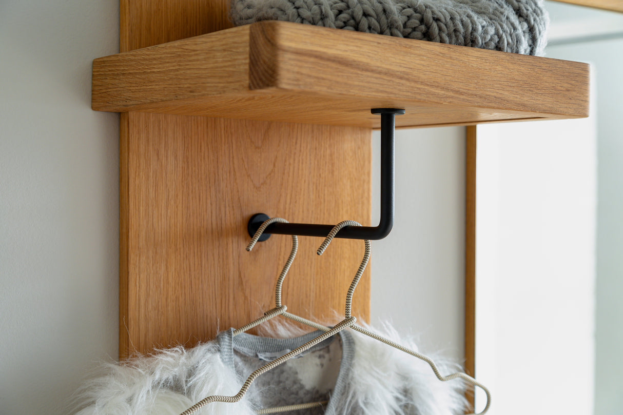 BARCELONA Garderobenpaneel Eiche geölt Massiv 37x 177 cm Prime Möbel