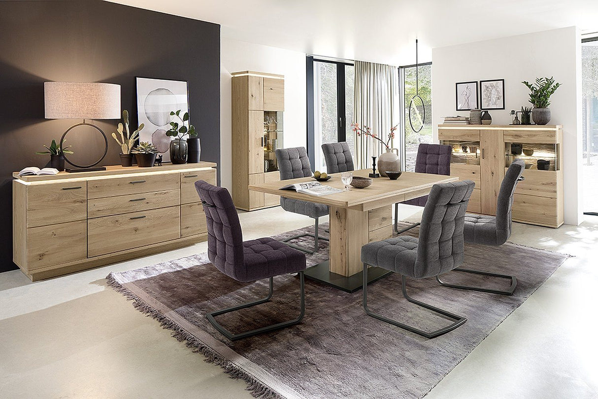 BARCELONA Sideboard Eiche Massiv 50 x 204 x 37cm Prime Möbel