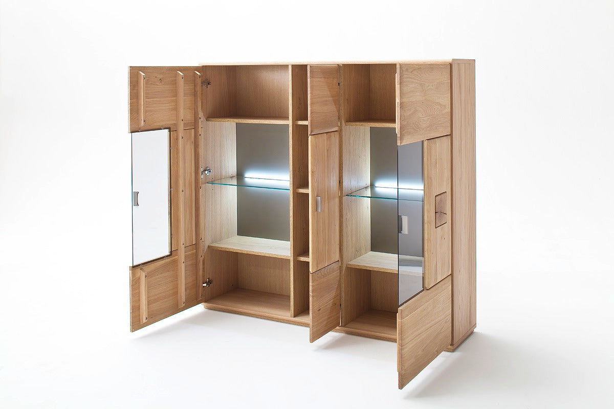 Highboard Bologna Eiche Bianco 150x141x38cm Prime Möbel