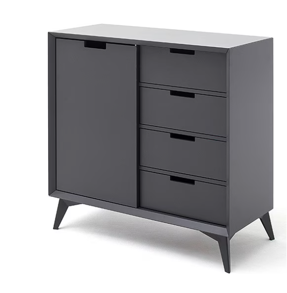 Highboard Nemanja grau matt 93x92x40 cm Prime Möbel