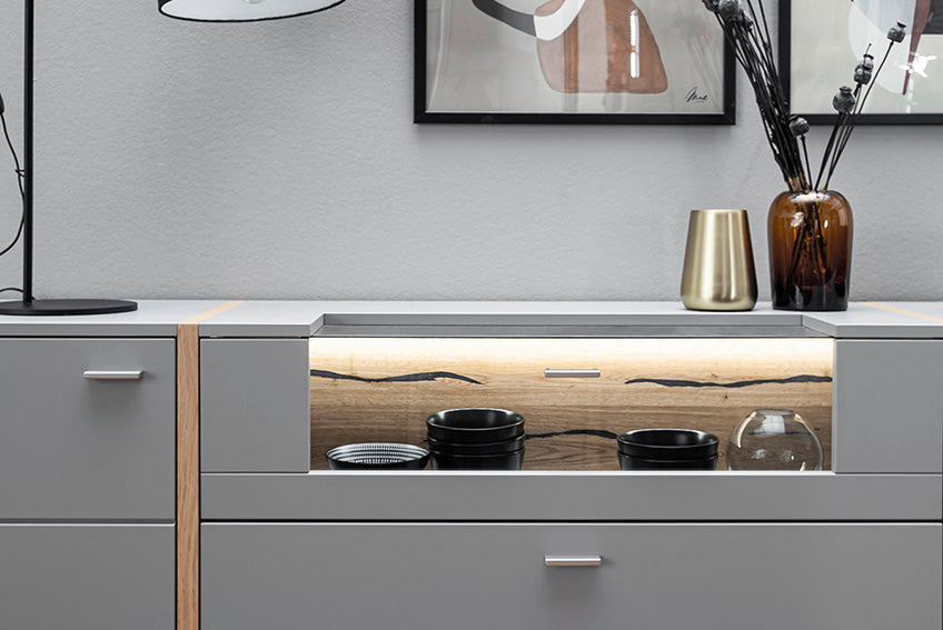 Sevilla Sideboard LED 196 x 87 x 44 cm Prime Möbel