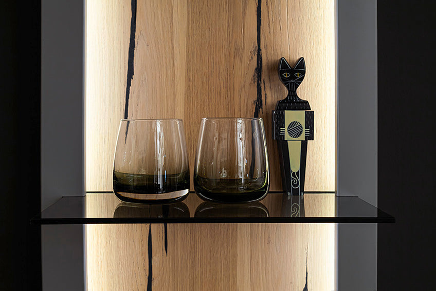 Sevilla Vitrine LED 50 x 207 x 38 cm arktisgrau Prime Möbel