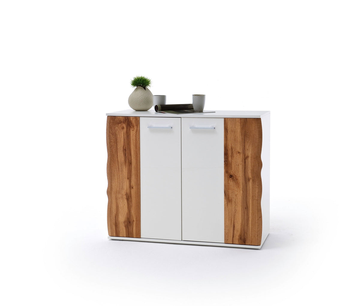 GRANADA Kommode Weiss/Wotan Eiche 122 x 94cm Prime Möbel