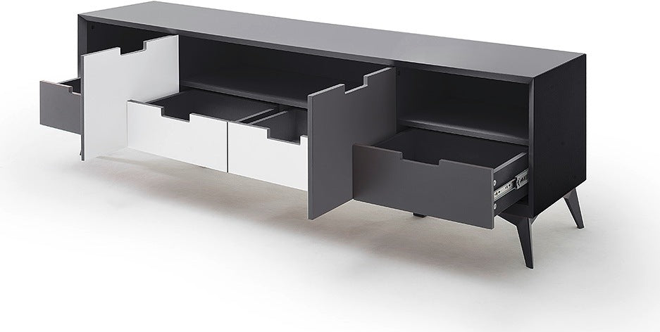 Nemanja Lowboard grau matt 180x55x40cm Prime Möbel