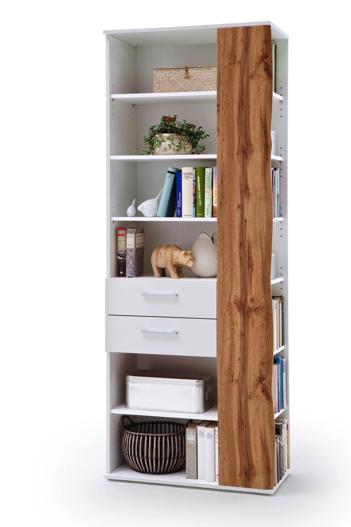 GRANADA Regal Weiss/Wotan Eiche 205x97cm Prime Möbel