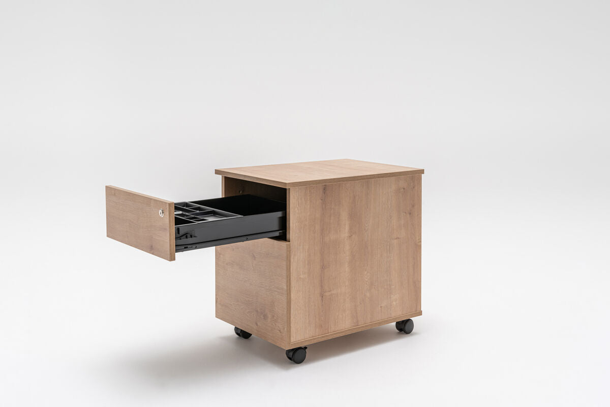 Mono Rollcontainer Bernsteineiche B428x T600x H586mm - Prime Möbel