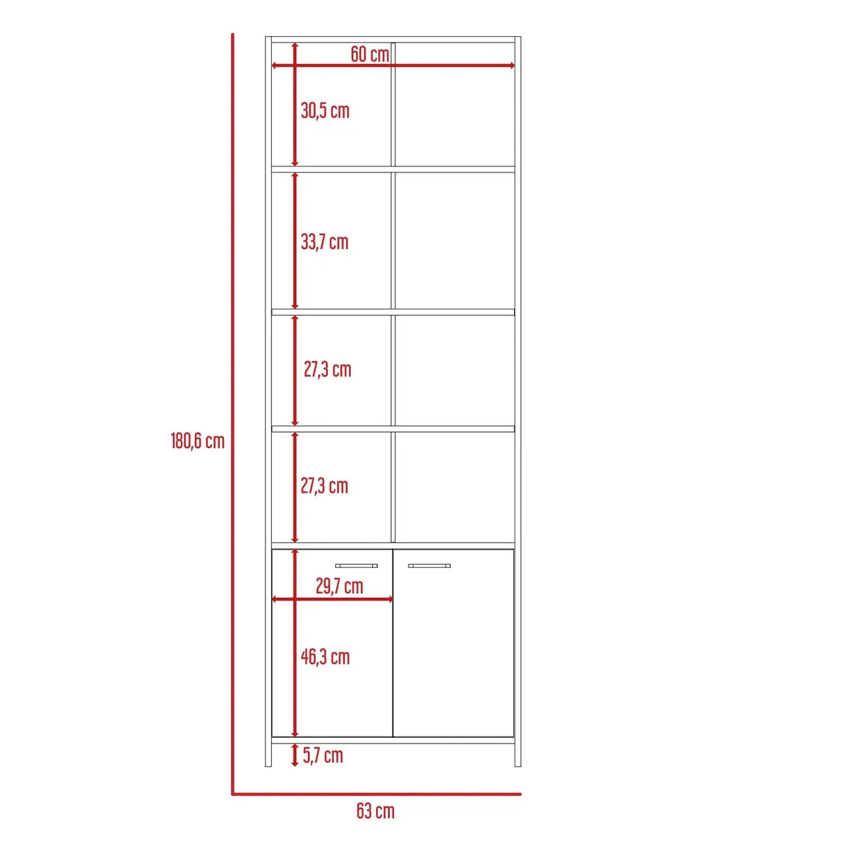 Set PRIME Z Office, Schreibtischregal 120+Bücherregal - Prime Möbel
