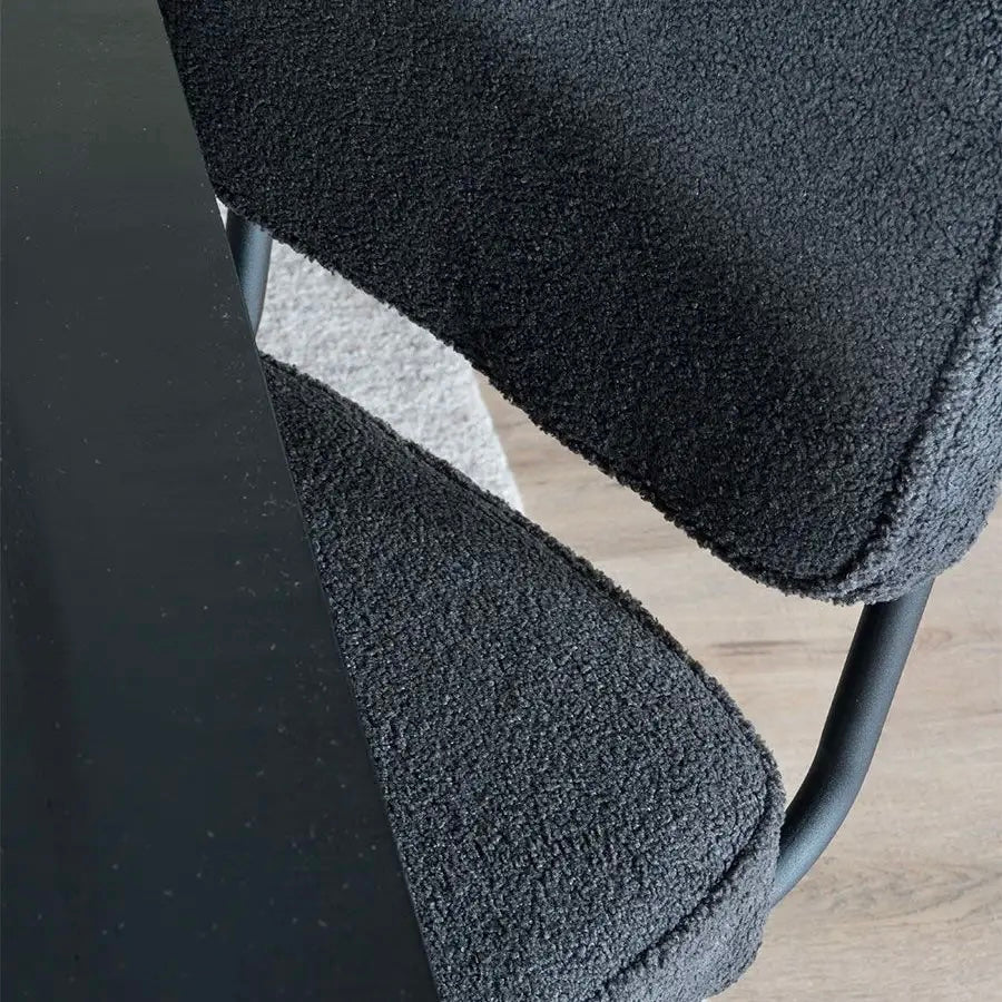 Brooks Esszimmerstuhl, Anthrazit, Teddy - Prime Möbel