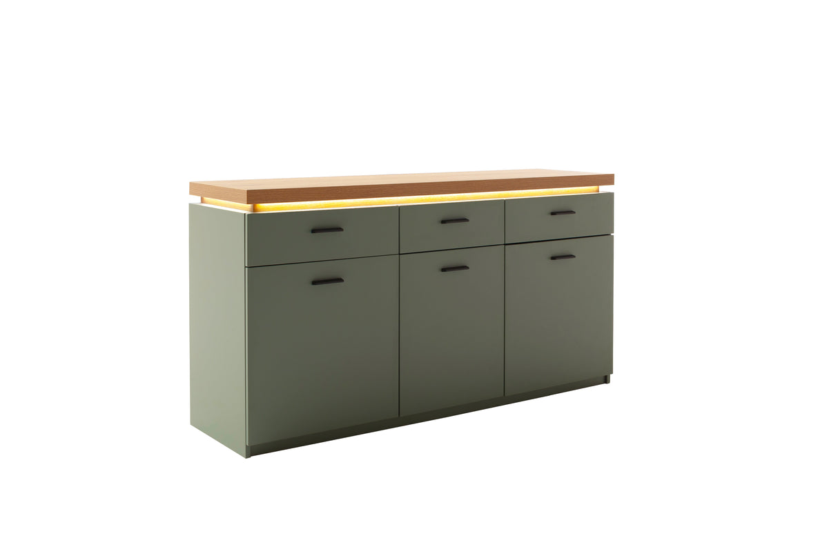Moniz Sideboard Salbei Grün&Eiche 156x83cm Prime Möbel