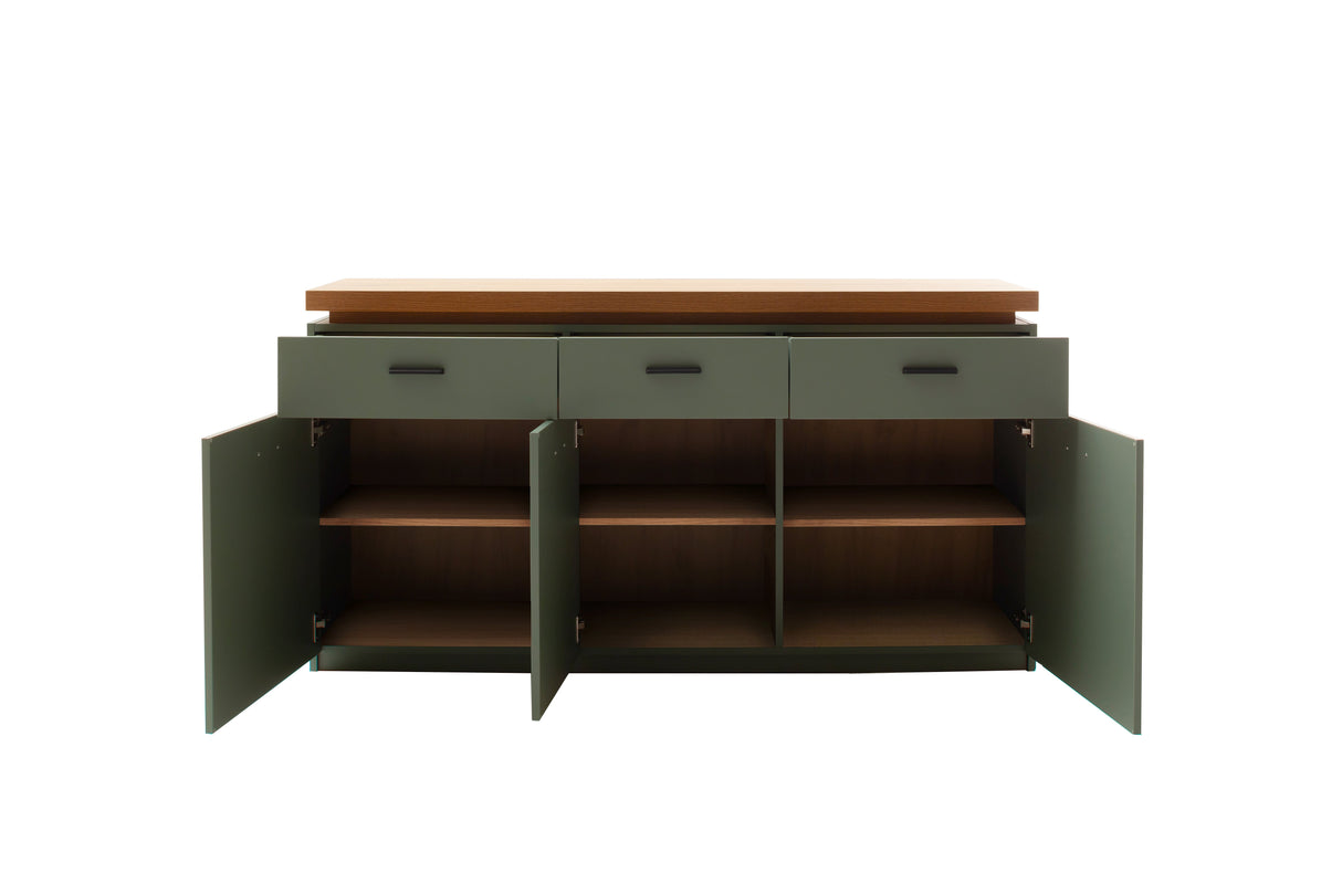 Moniz Sideboard Salbei Grün&Eiche 156x83cm Prime Möbel