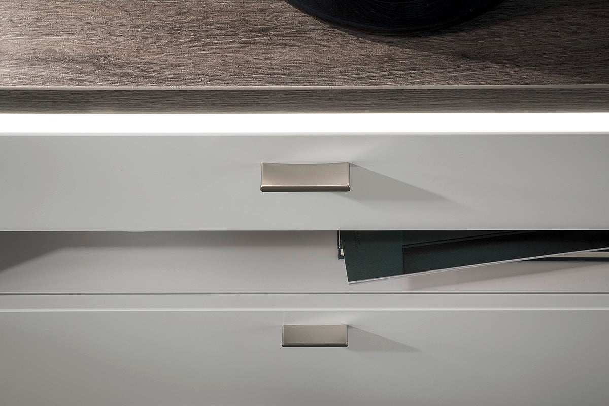 Sideboard Merbena Amberg Eiche/weiss matt 180x81 x44cm Prime Möbel