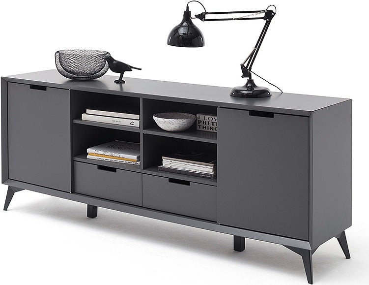 Sideboard Nemanja grau matt 180x73x40 cm Prime Möbel