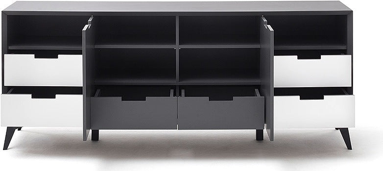 Sideboard Nemanja grau matt 180x73x40 cm Prime Möbel