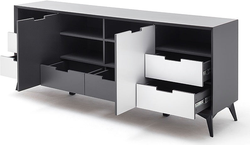 Sideboard Nemanja grau matt 180x73x40 cm Prime Möbel