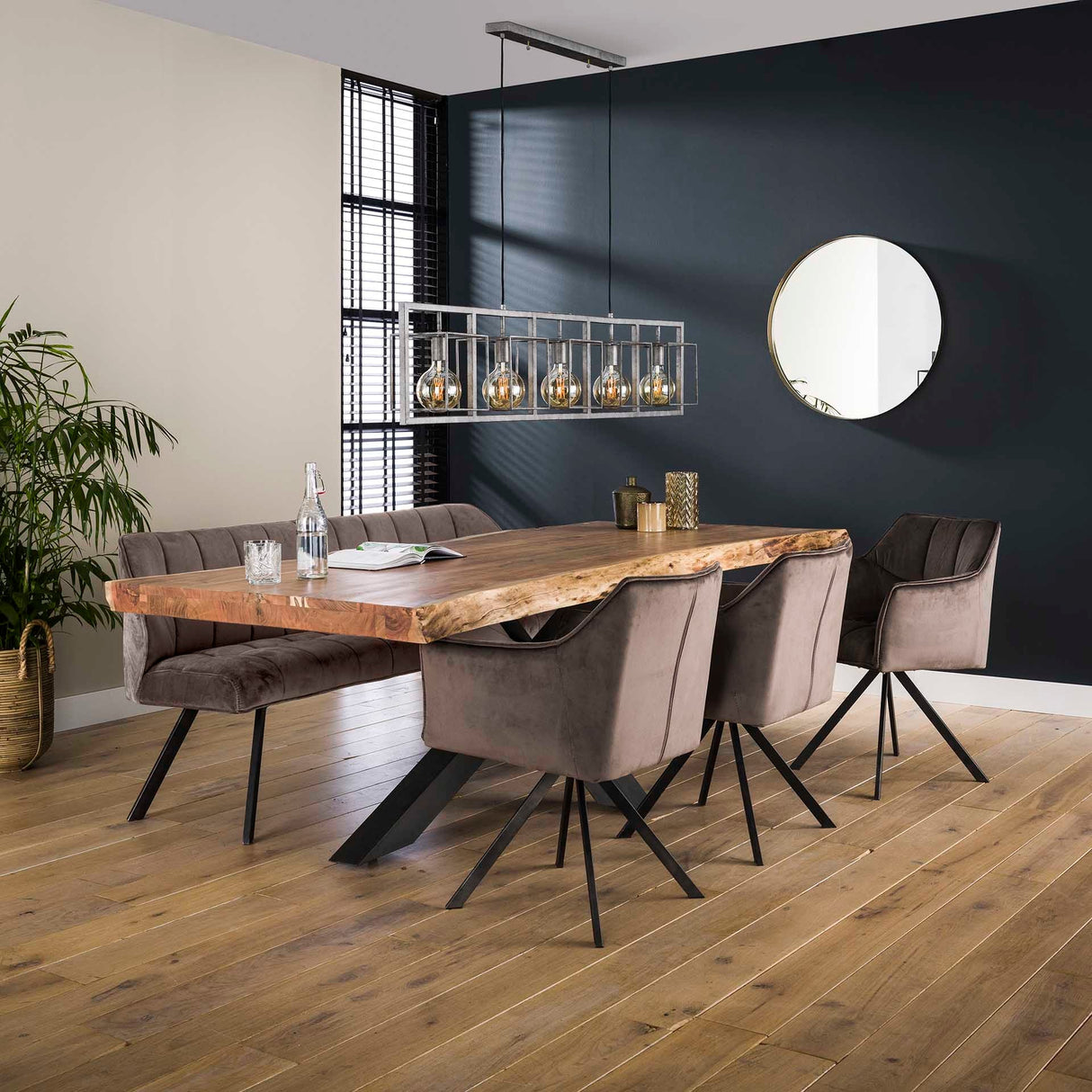 Sitzbank Raster 180cm Modern Stil Prime Möbel