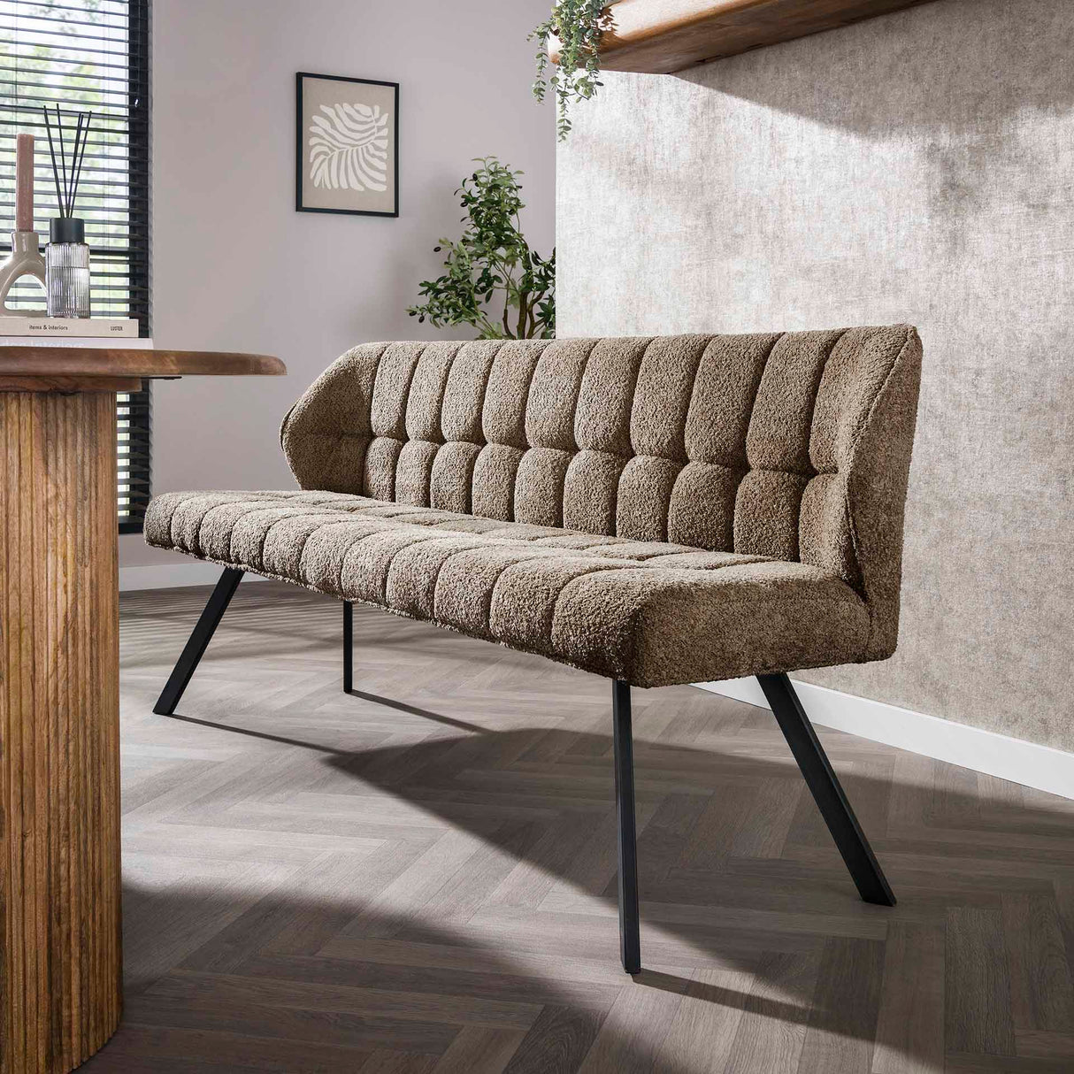 Sitzbank Raster 180cm Modern Stil Prime Möbel