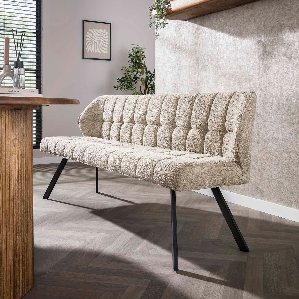 Sitzbank Raster 180cm Modern Stil Prime Möbel