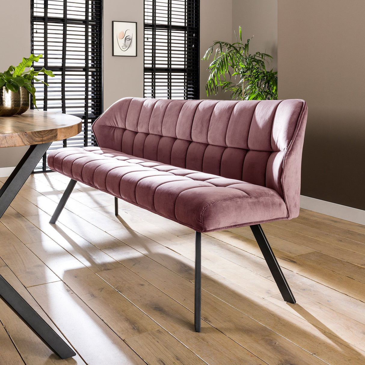 Sitzbank Raster 180cm Modern Stil Prime Möbel