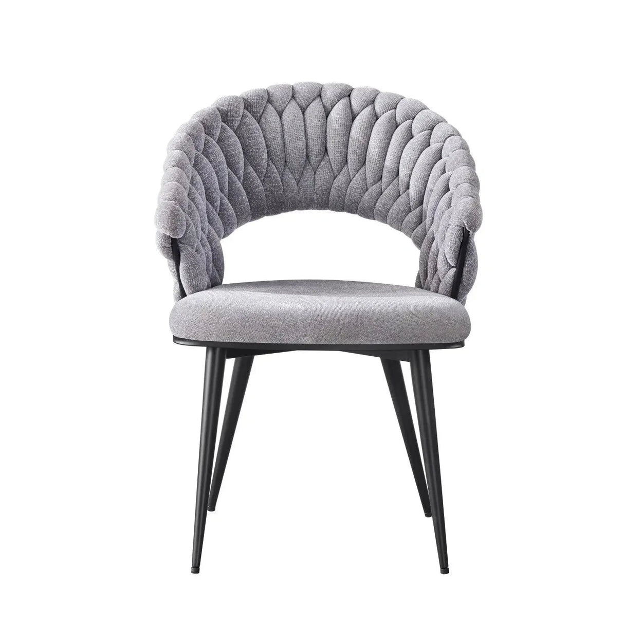 Wave Woven Esszimmerstuhl 2-set| Grau - Prime Möbel