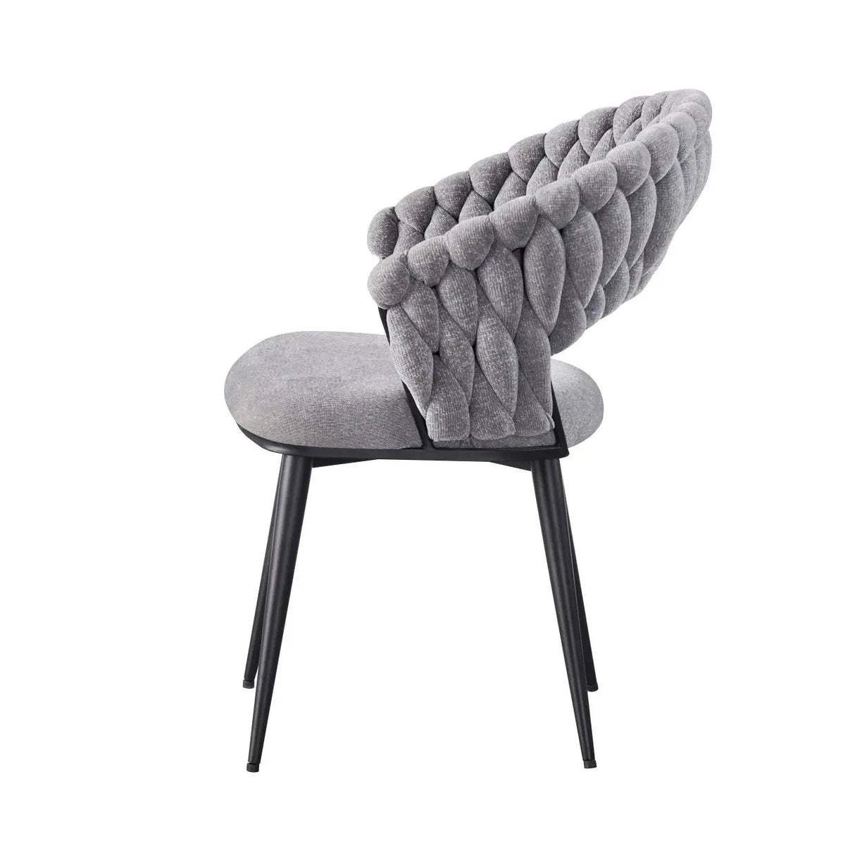 Wave Woven Esszimmerstuhl 2-set| Grau - Prime Möbel