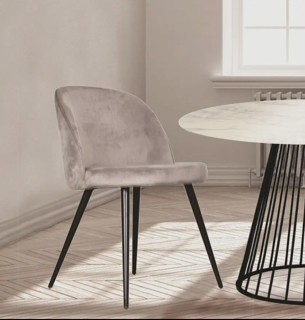 Stuhl Ingrid Velvet Samt 50x56x77cm - Prime Möbel