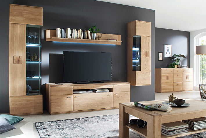 Bologna TV-Möbel Eiche Bianco 150x58 x50cm Prime Möbel