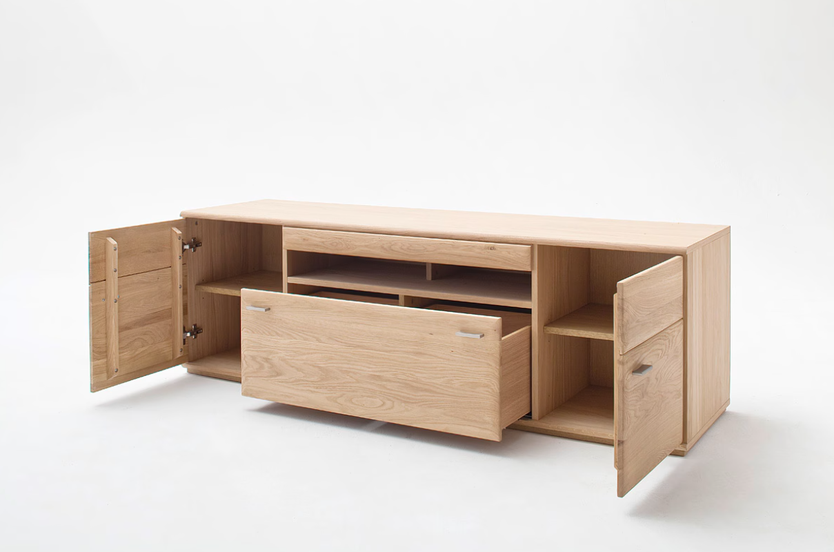 Bologna TV-Möbel Eiche Bianco 180x58x50cm Prime Möbel