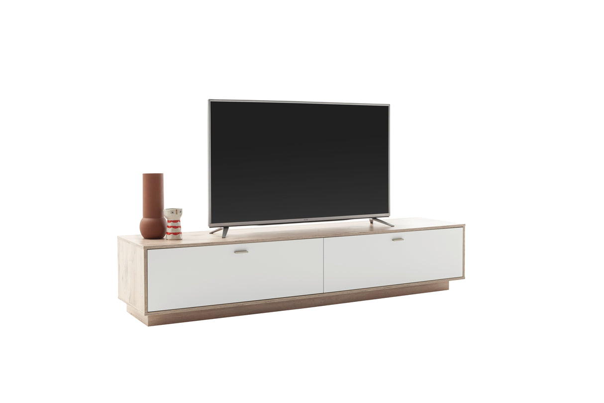 Santerno TV- Element Weiss/Viking Oak 210x50cm Prime Möbel