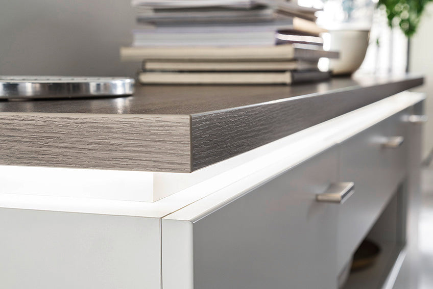 TV-Möbel Merbena Amberg Eiche/weiss matt 210x65x50cm Prime Möbel