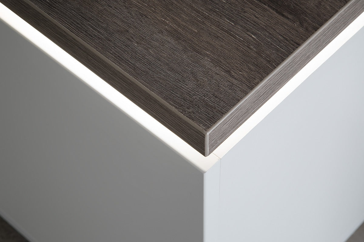 TV-Möbel Merbena Amberg Eiche/weiss matt 210x65x50cm Prime Möbel