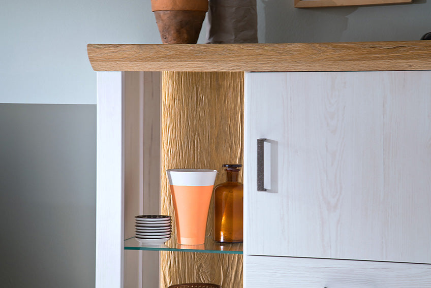 Madrid Landhaus Wohnwandkombi 181 x 24 x 22 cm Prime Möbel