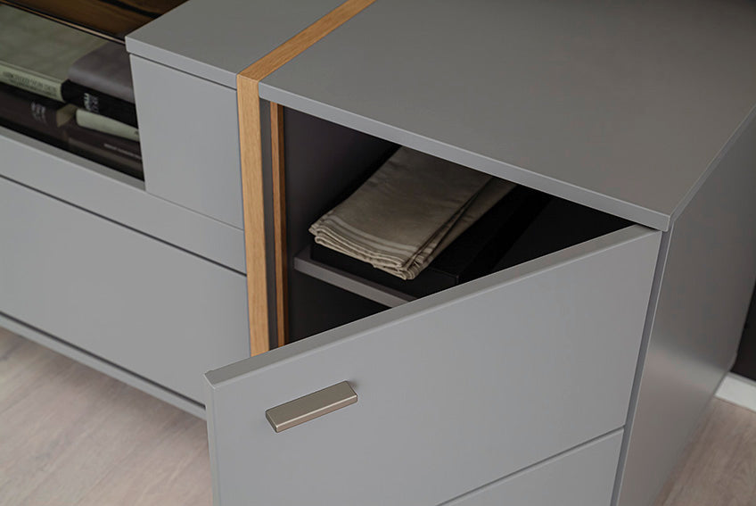 Sevilla Wohnwandkombi mit LED 316 x 207 x 50 cm Prime Möbel