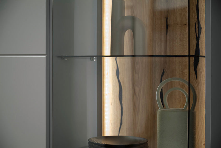 Sevilla Wohnwandkombi mit LED 316 x 207 x 50 cm Prime Möbel