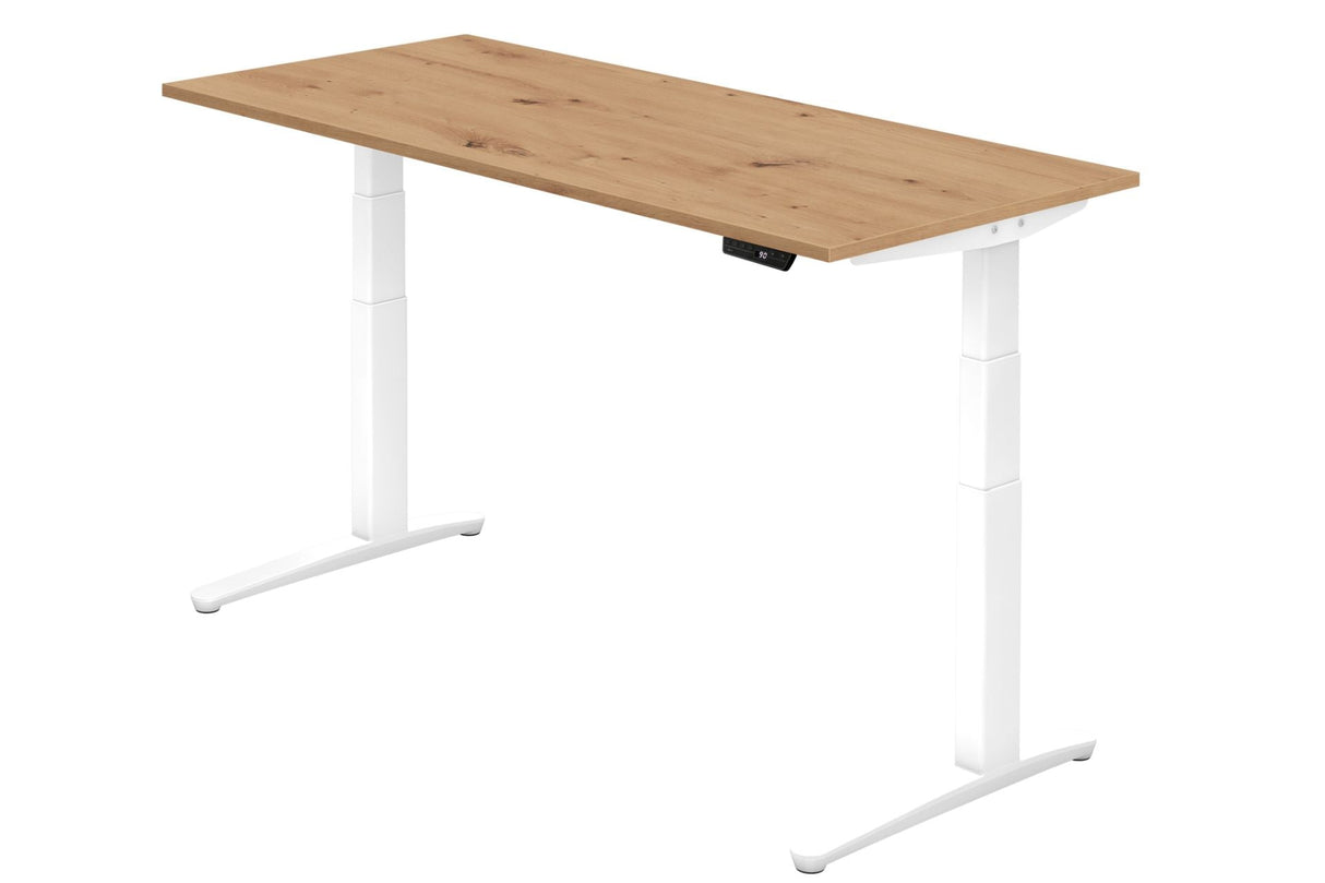 Ergo Schreibtisch XBHM19 Asteiche /Weiß 180x80cm Höhenverstellbar Red Line