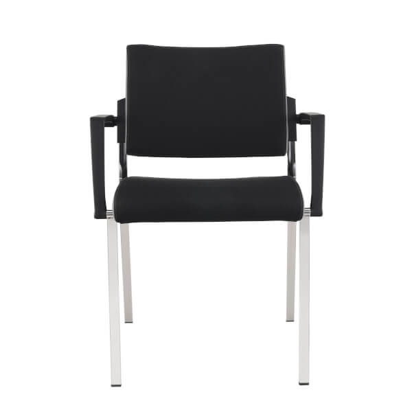 Konferenz- Besucherstuhl 4-Fuß 2 Stk. mit Armlehnen und Kunststoffabdeckung am Rücken Red Line