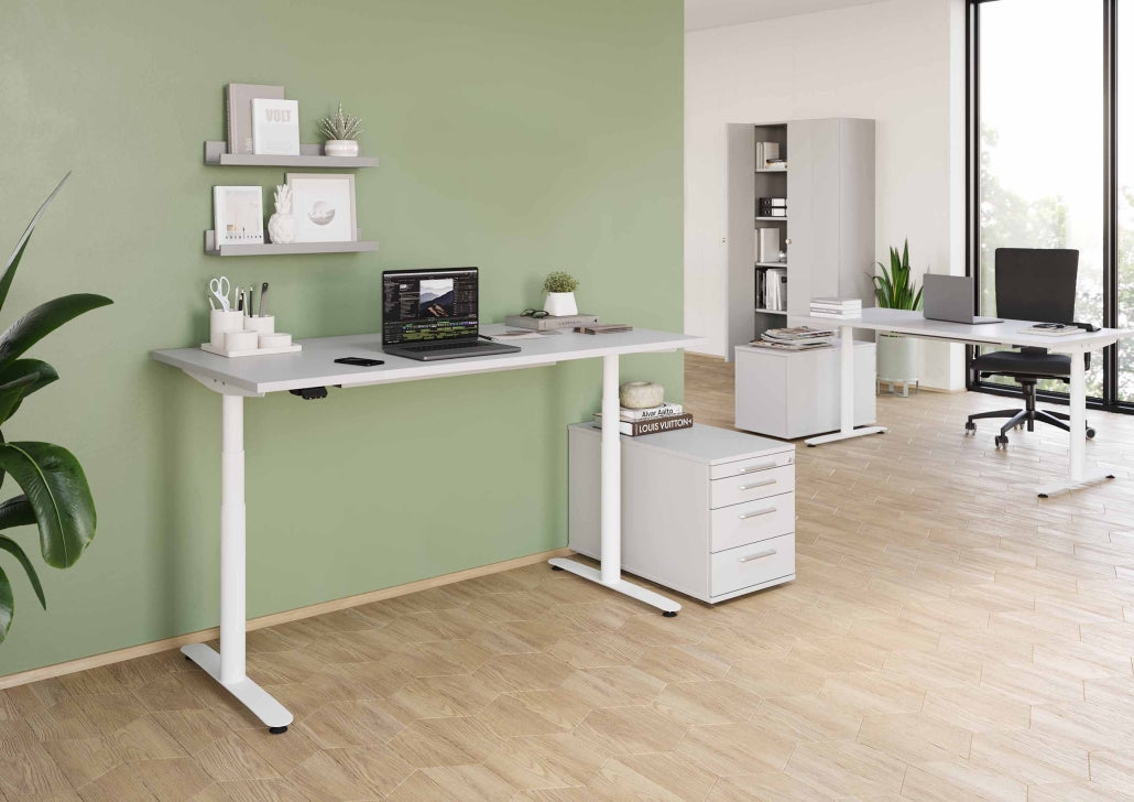 Rollcontainer DownTown, 4 Schubladen mit Metall-Griff, lichtgrau Red Line