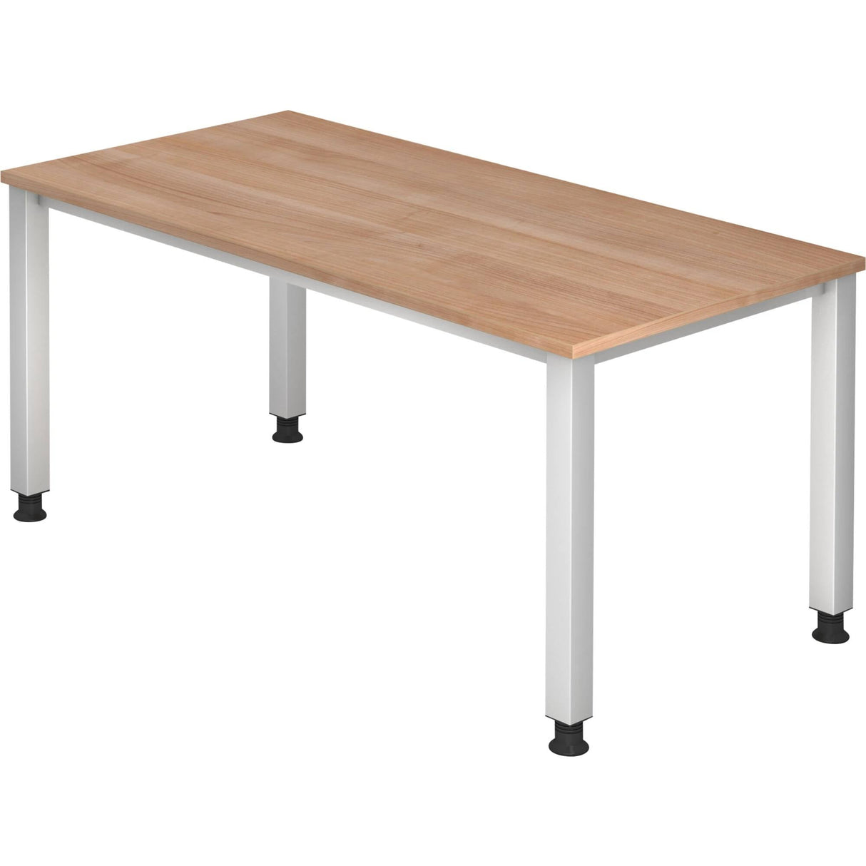 Q Serie Höhenverstellbar Schreibtisch Rechteckig Walnuss 4 Füsse 160cm (B) x 68.5cm (H) mm Holz Red Line