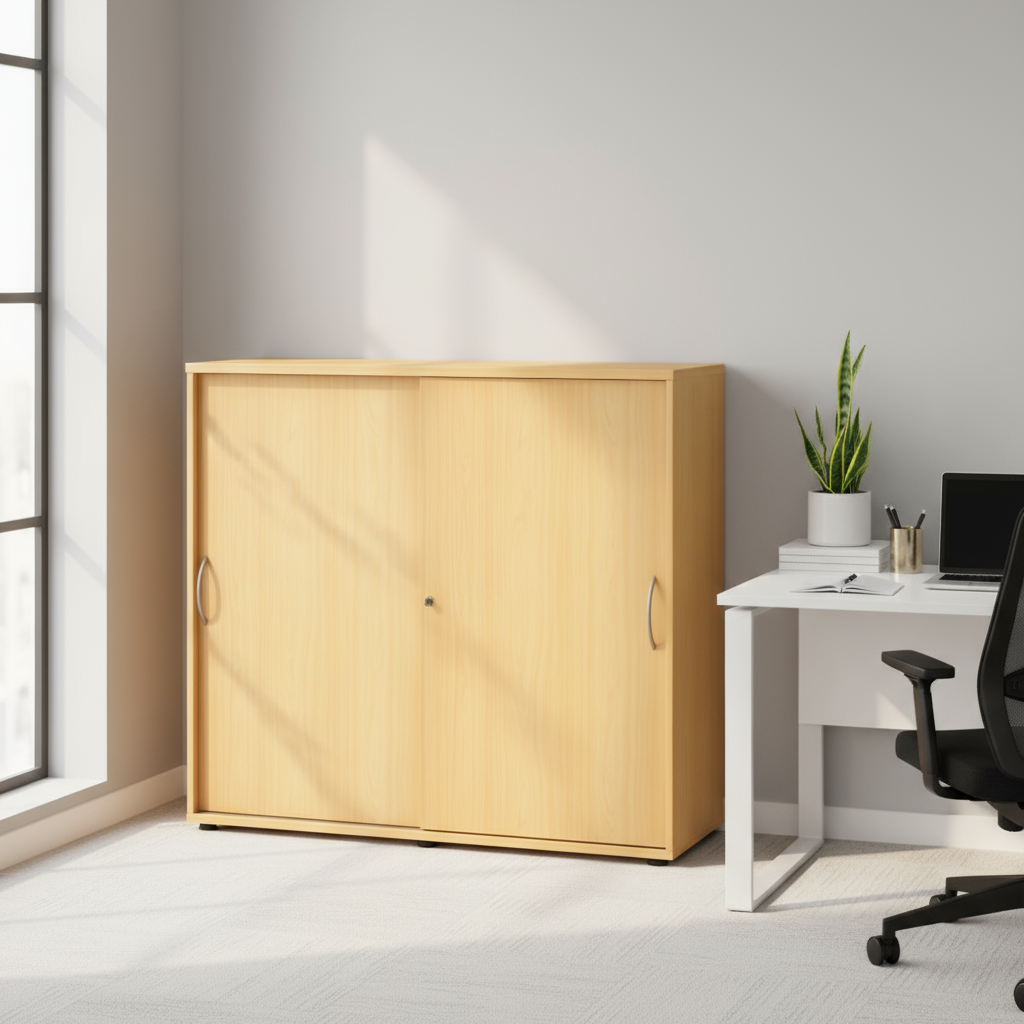 Schiebetürschrank 3OH 120cm BM Buche/Buche - Prime Möbel