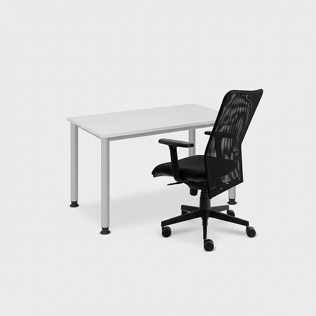 Büromöbel-Set Weiss/grau - Prime Möbel