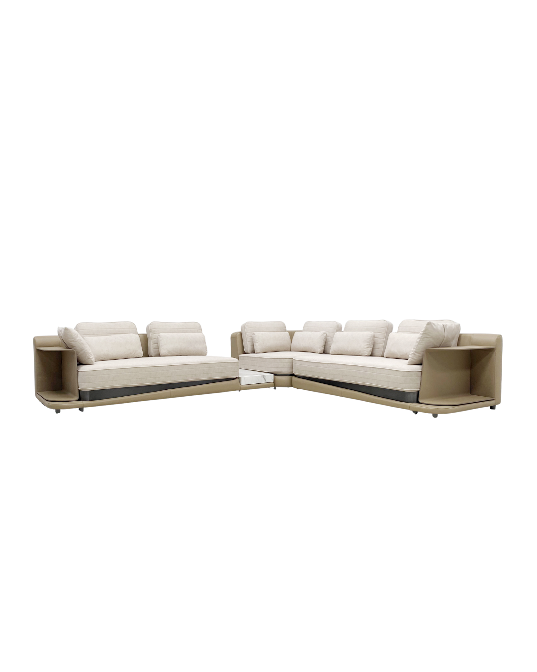 Ecksofa R Portofino Italy beige - Prime Möbel