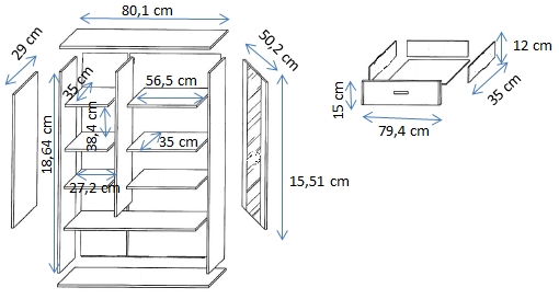 NUVOLA+ Vitrine S6, Kaschmir + Schwarz mit LED