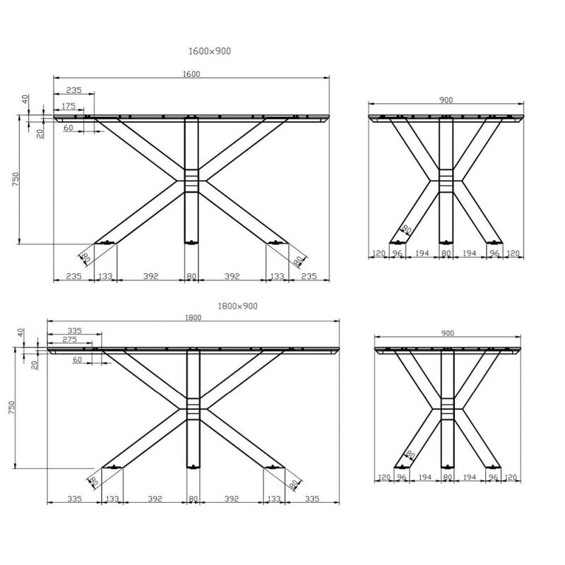 Aero Connect, Metallbeine in stilisierter Spinnenform