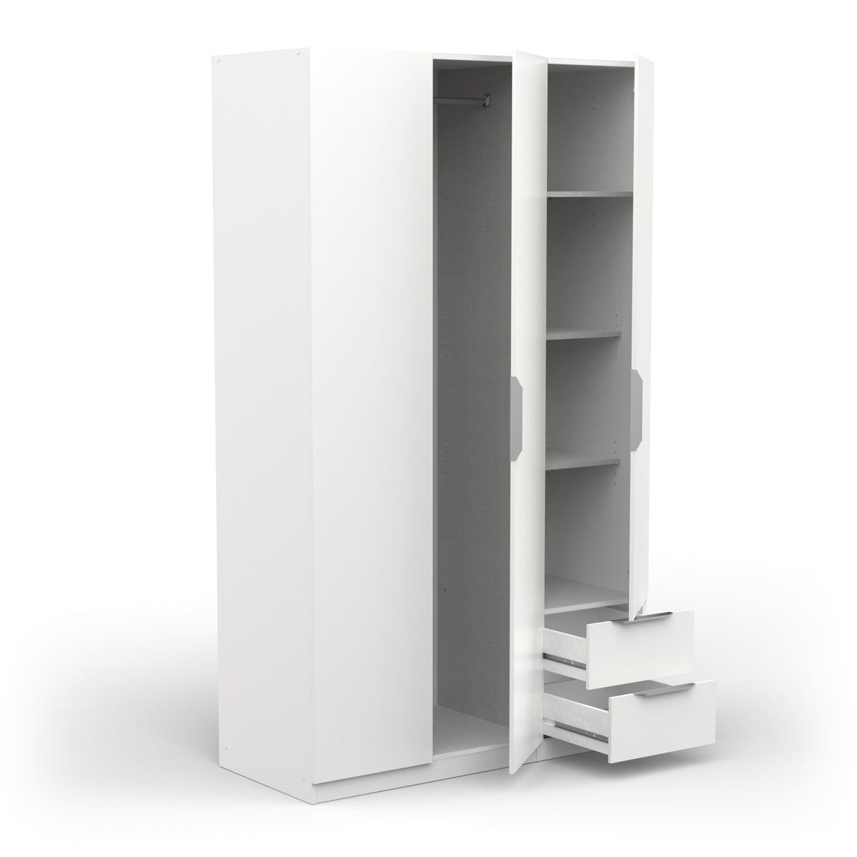 Kleiderschrank Eclipse weiss matt 120 cm