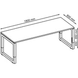 Schreibtisch R-Serie Weiss 1.800 x 650-850 mm VRS19/W Red Line
