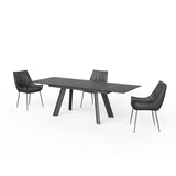 Ausziehtisch JELIA Keramikglas schwarz