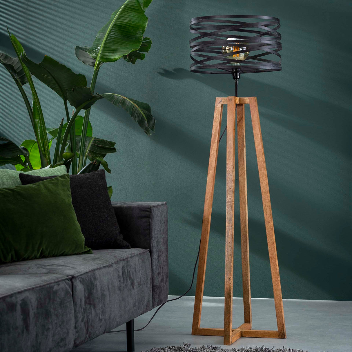 Stehleuchte Twisted Holz